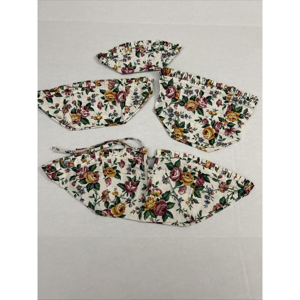 Longaberger Garden of Splendor Basket Liner 4 PC Lot Retired‎ 6220